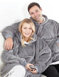 Adults grey oversized snuggle hoodies
